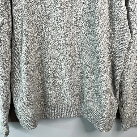FAR WEST Mens Heather Grey Quarter Zip Sweater Jersey Knit Cabincore Gorpcore M - Picture 4 of 11